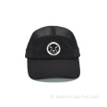 Black Full Mesh 5 Panel Running Cap